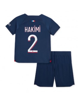 Paris Saint-Germain Achraf Hakimi #2 Replika Hemmakläder Barn 2023-24 Kortärmad (+ byxor)